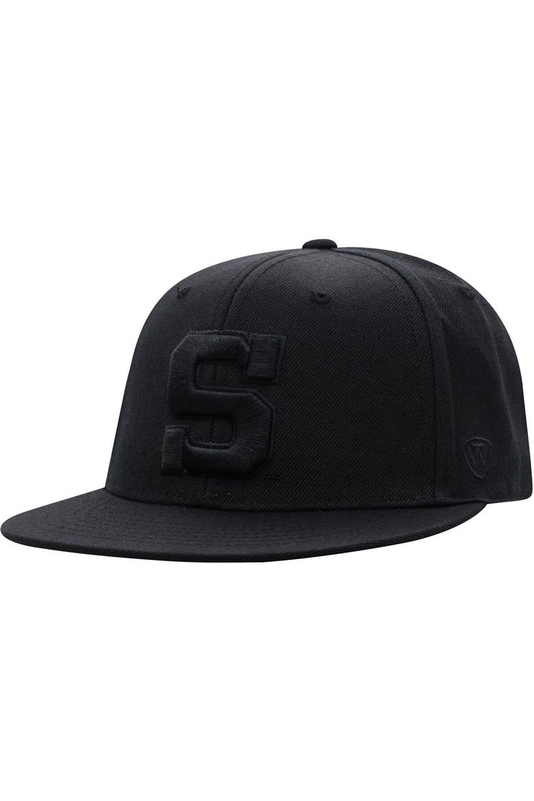 Men's Top of the World Penn State Nittany Lions Black On Black Fitted Hat, Alternate, color, Black