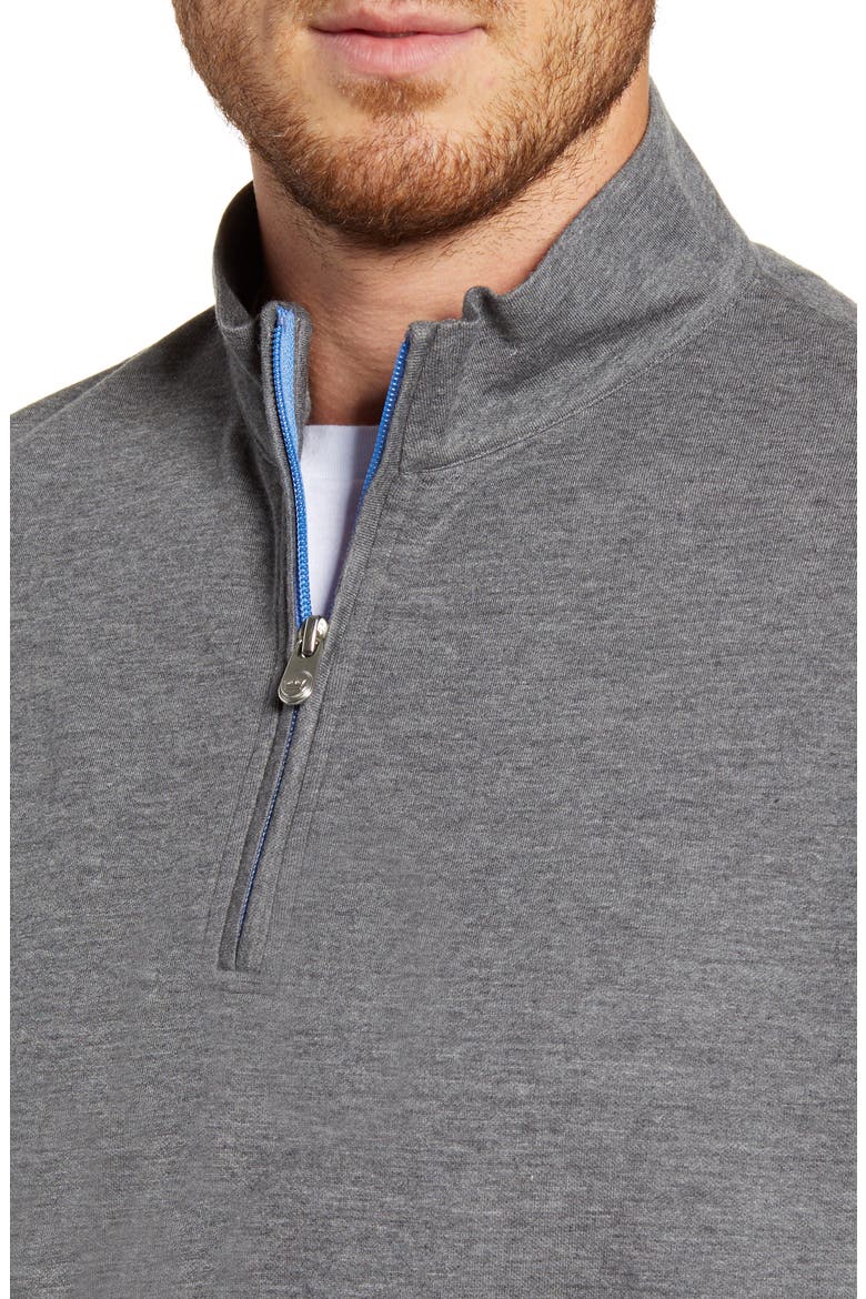 Comfort Interlock Quarter Zip Pullover, Alternate, color, SMOKE