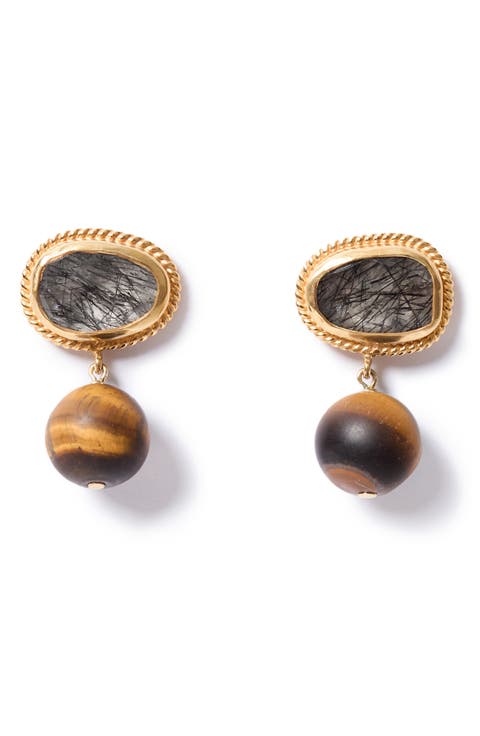 Horizon Rutilated Quartz Drop Earrings