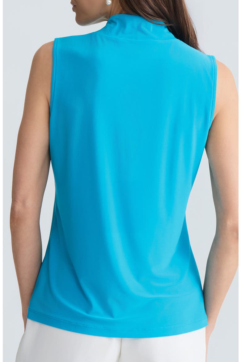 Sleeveless Knot Front Jersey Top, Alternate, color, BRIGHT AZUL