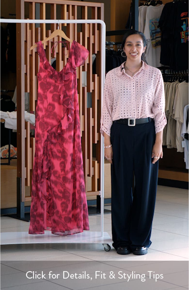 Floral Ruffle Maxi Dress, sales video thumbnail