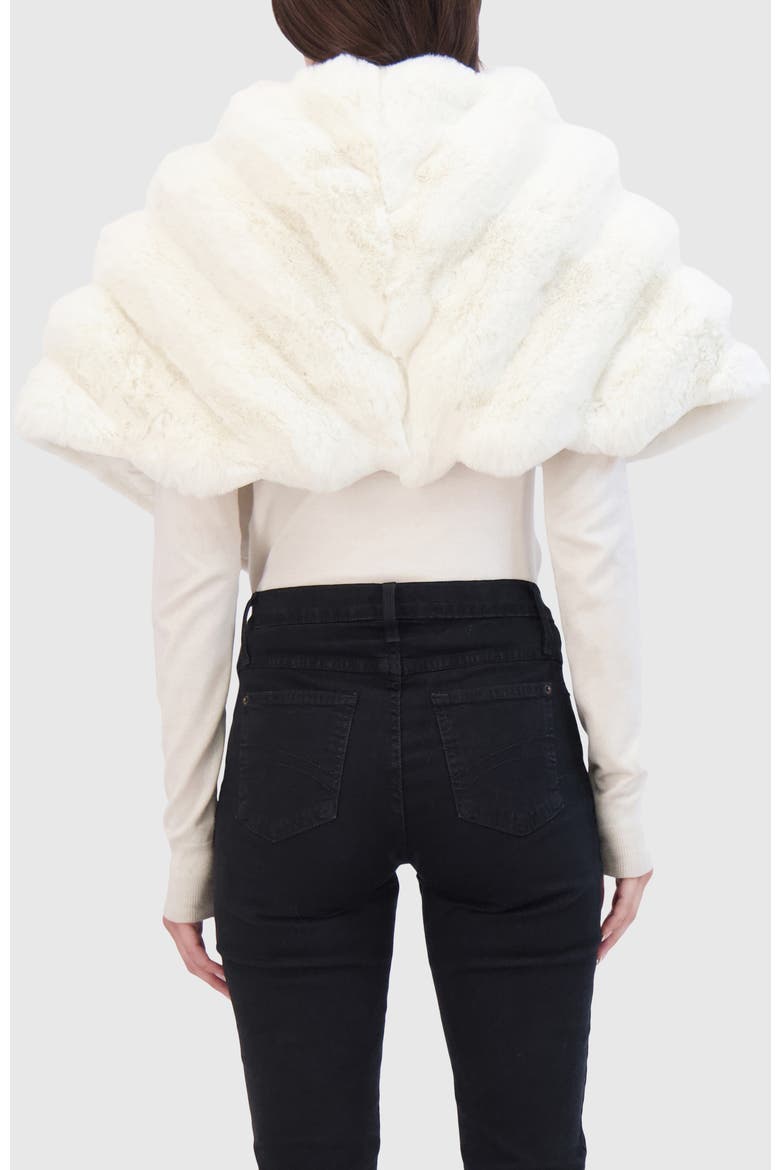 Fur-Free Chinchilla (Faux Fur) Stole, Alternate, color, WHITE CHINCH