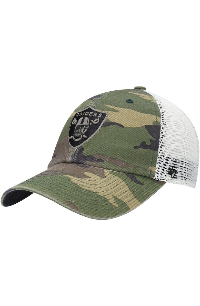 '47 Men's '47 Camo Las Vegas Raiders Branson Clean Up Trucker Hat, Main, color, Camo