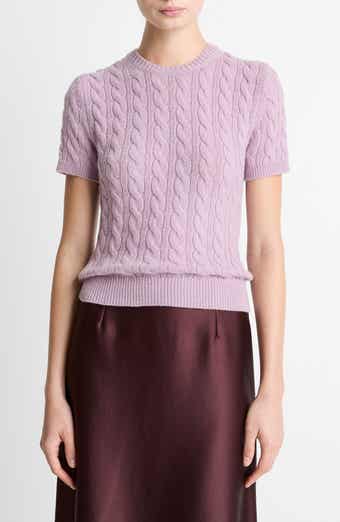 Cable Short Sleeve Sweater