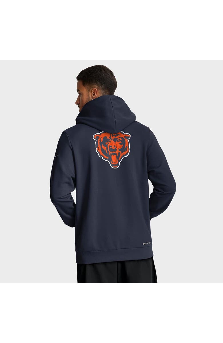 Nike Men's Nike Navy Chicago Bears Sideline Utility Player Performance Full-Zip Hoodie, Alternate, color, Navy