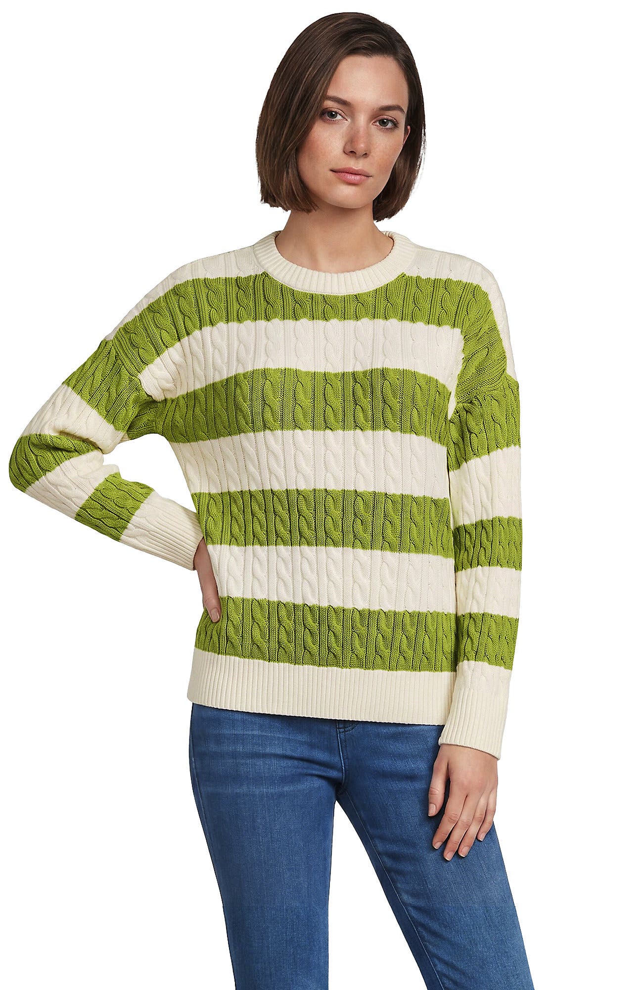 Winter Pear/Ivory Stripe