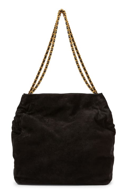 Large Slouch Suede Shoulder Bag