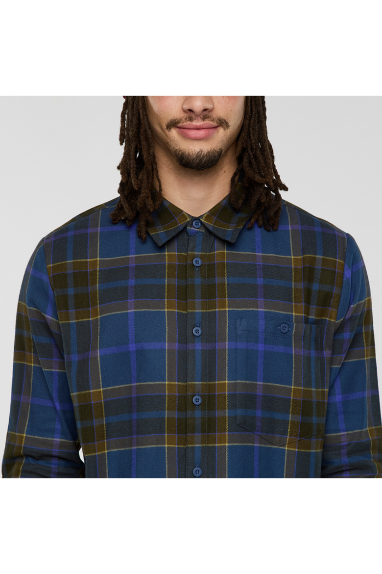 Quedo Flannel Shirt - Men's, Alternate, color, Deep Sea Plaid