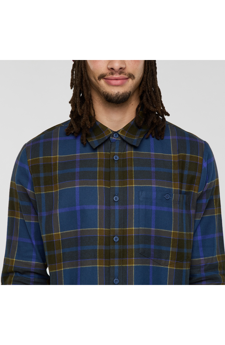 Cotopaxi Quedo Flannel Shirt - Men's, Alternate, color, Deep Sea Plaid