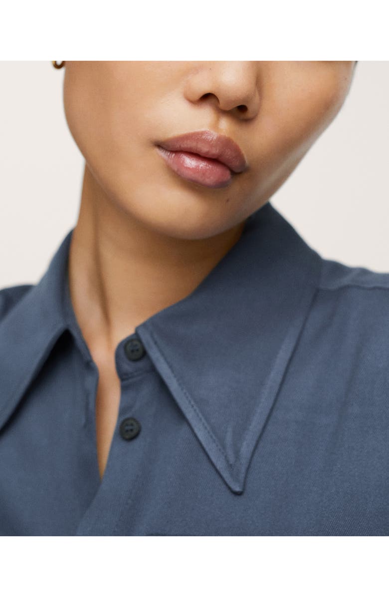 MANGO Long Sleeve Belted Shirtdress, Alternate, color, 