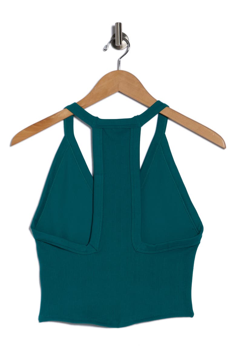 Free People FP Movement All Clear Crop Racerback Tank, Alternate, color, Turquoise