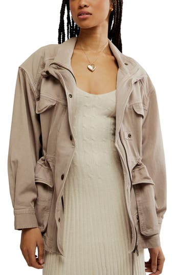 FREE PEOPLE FREE PEOPLE ARYA COTTON TWILL UTILITY JACKET