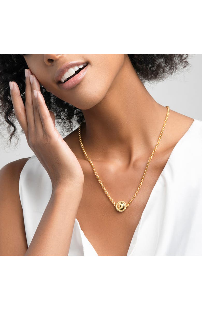 ZARUX Evil eye Necklace, Alternate, color, Yellow Gold