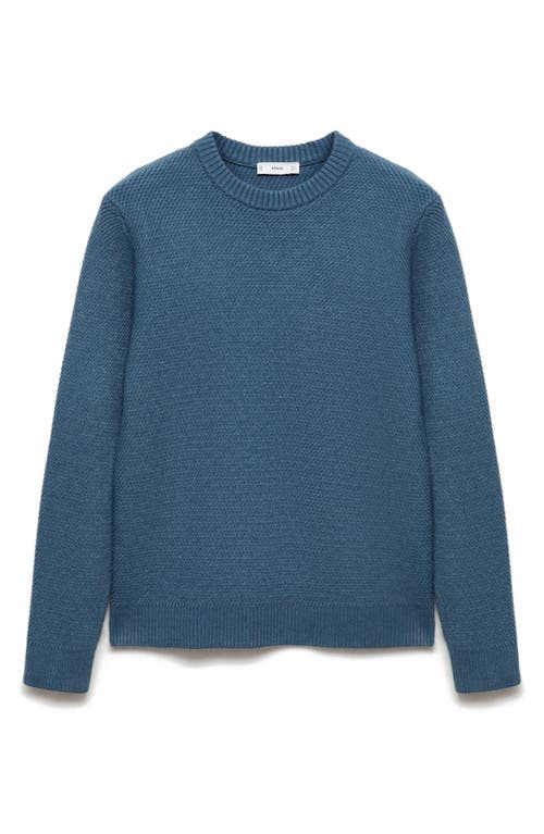 Mango Regular Fit Sweater In China Blue