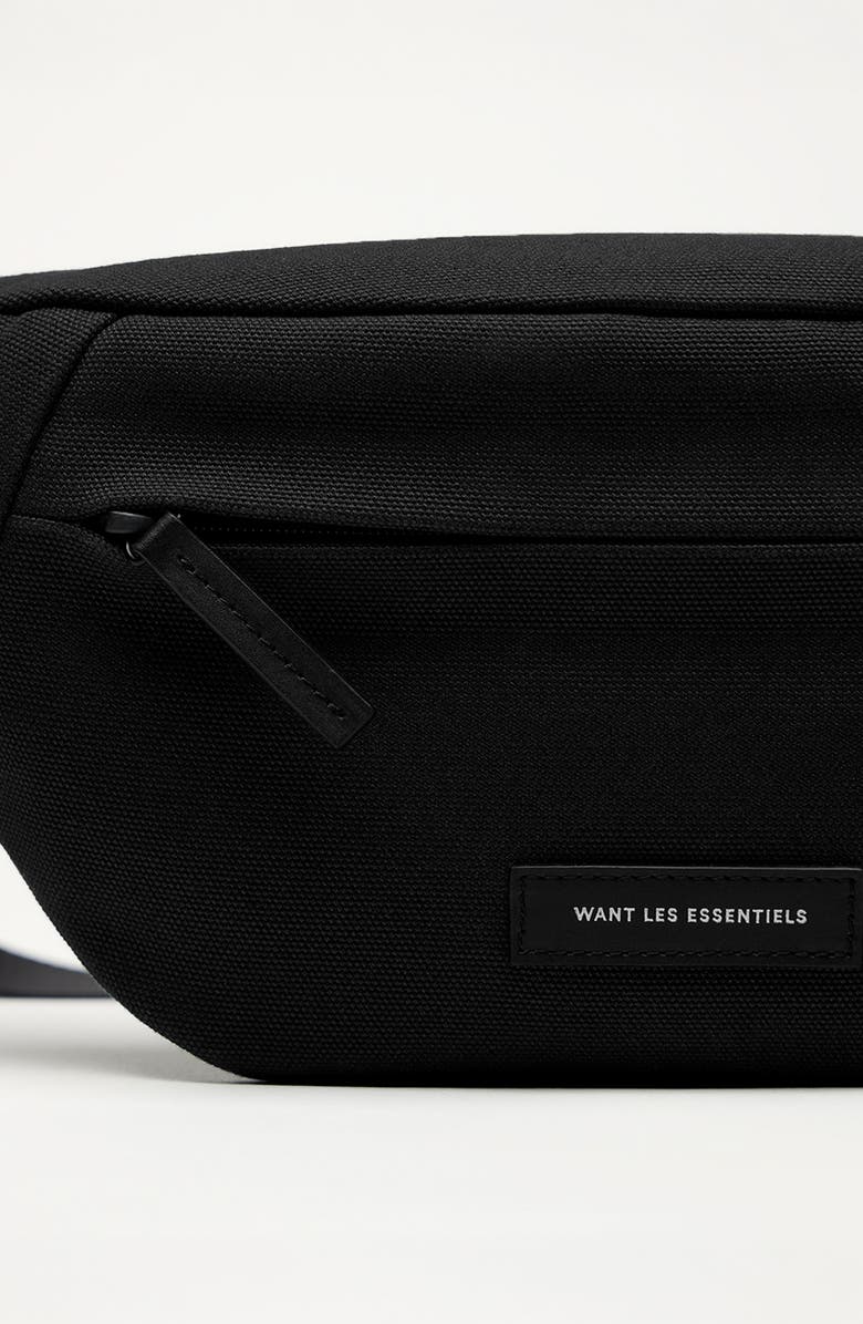 WANT Les Essentiels Atlin Organic Cotton Canvas Belt Bag, Alternate, color, Black