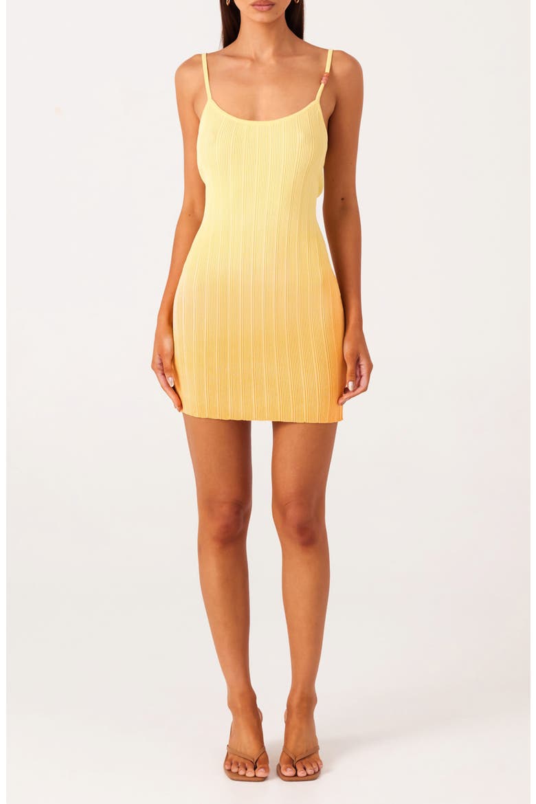 Odessa Ombré Variegated Rib Minidress, Main, color, MANGO OMBRE