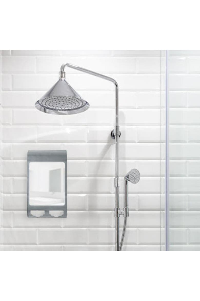 Fogless Shower Mirror with Razor Holder & Squeegee, Alternate, color, Gray