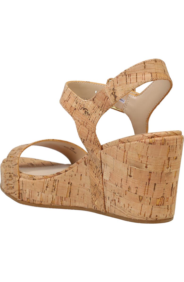 Pelle Moda Wiltz Ankle Strap Platform Wedge Sandal, Alternate, color, Natural