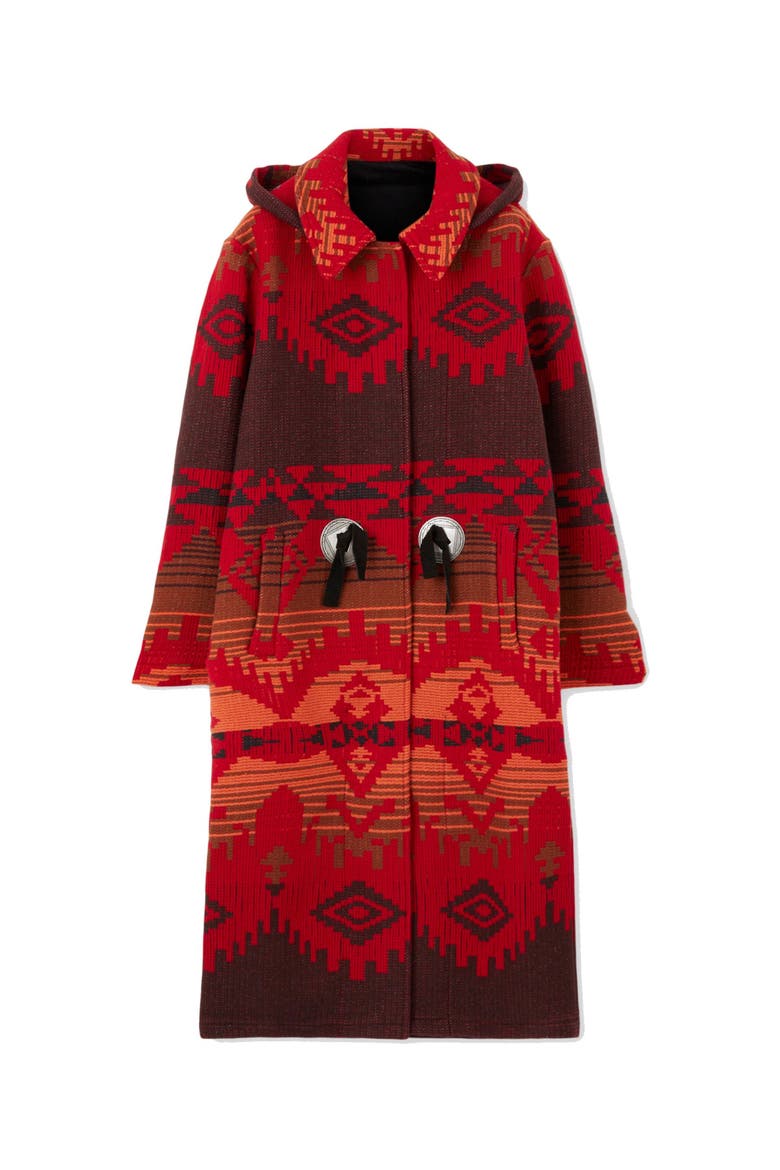 Navajo Jacquard Coat, Main, color, Red