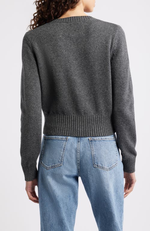 525 Covered Button Cardigan In Gray