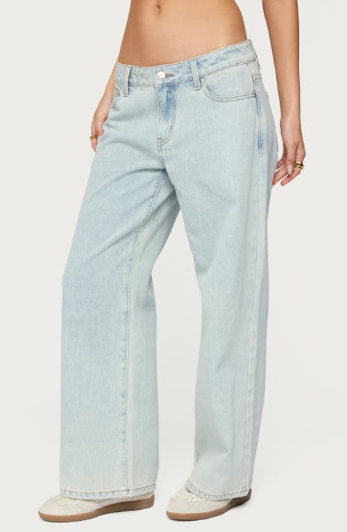 Edikted Ace Relaxed Low Rise Straight Leg Jeans In Multi