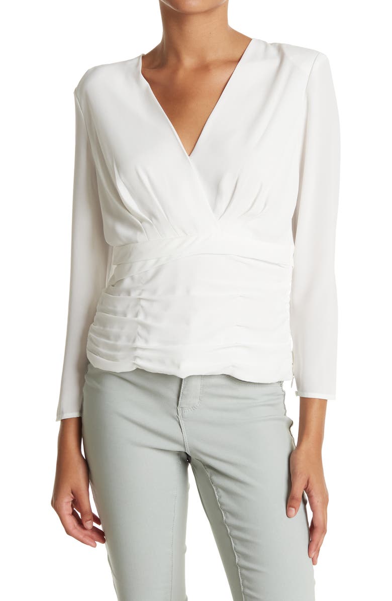 Reiss Madison Ivory Pleat Detailed Blouse, Main, color,