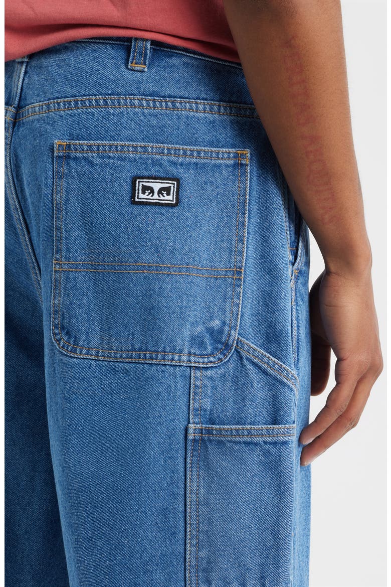 Bigwig Denim Carpenter Shorts, Alternate, color, LIGHT INDIGO CLASSIC