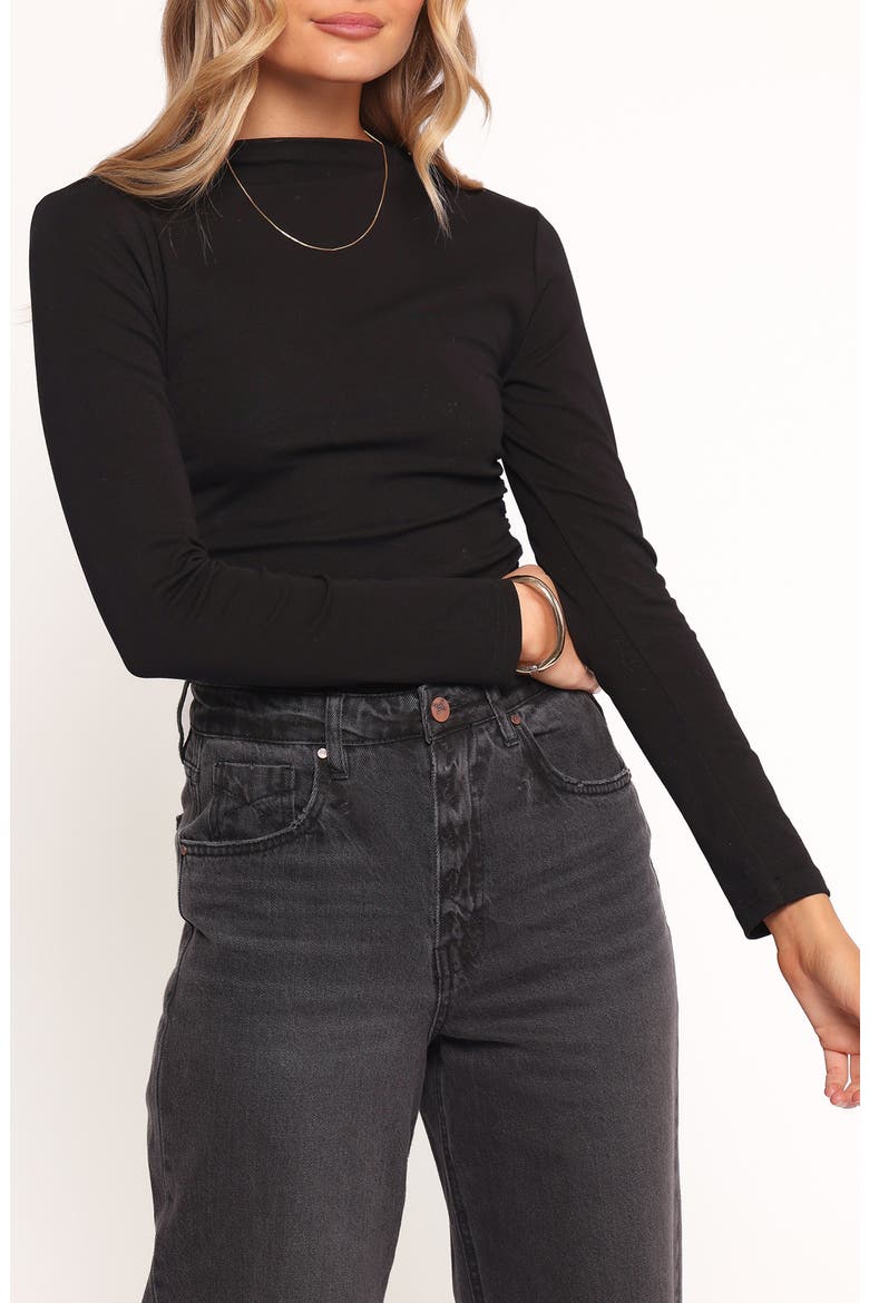 Nissa Long Sleeve Top, Main, color, BLACK