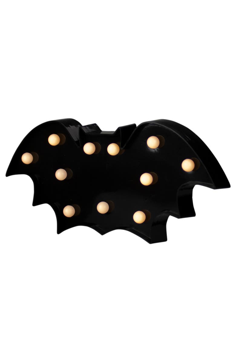 Northlight LED Lighted Bat Halloween Marquee Sign - 12", Alternate, color, 