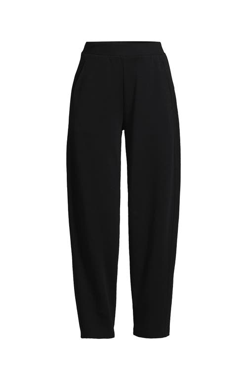 Lands' End Sport Knit High Rise Barrel Ankle Pants In Black