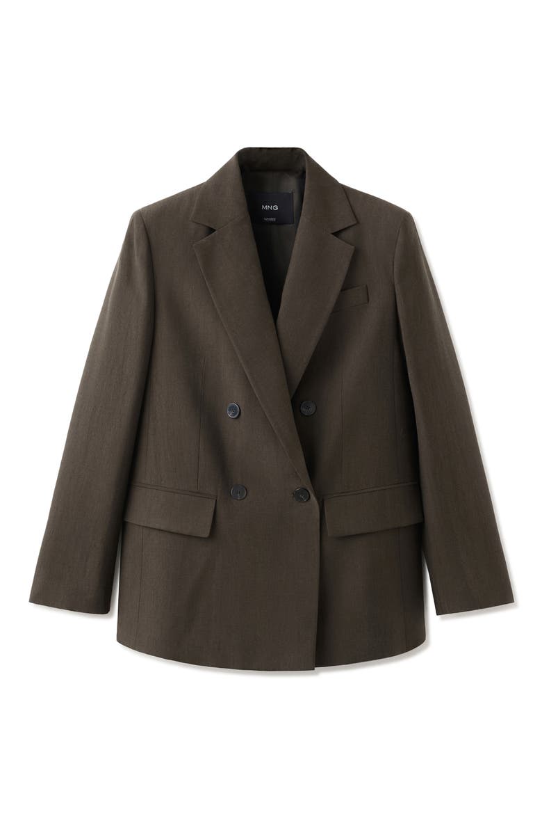 Straight Fit Suit Blazer, Alternate, color, CHOCOLATE