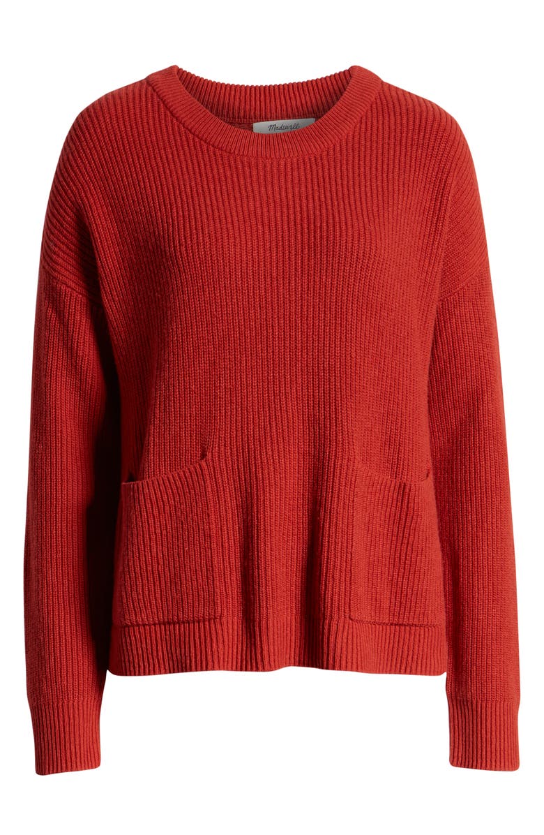 Madewell Patch Pocket Pullover Sweater, Alternate, color,
