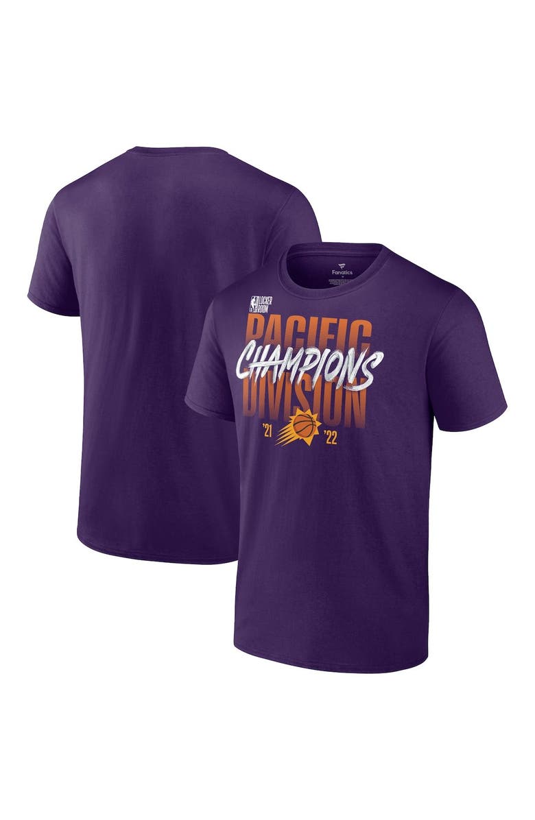 FANATICS Men's Fanatics Branded Purple Phoenix Suns 2022 Pacific Division Champions Locker Room T-Shirt, Main, color, 