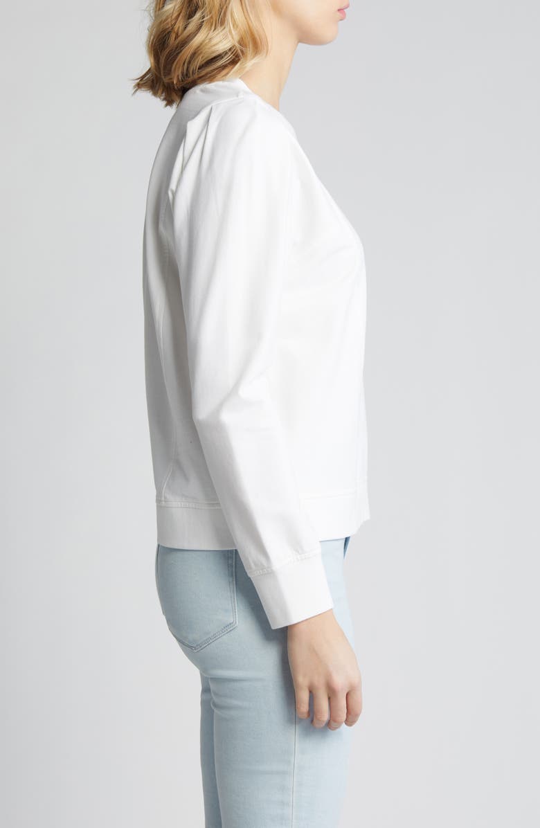 Caslon<sup>®</sup> Seam Accent Cotton Sweatshirt, Alternate, color,