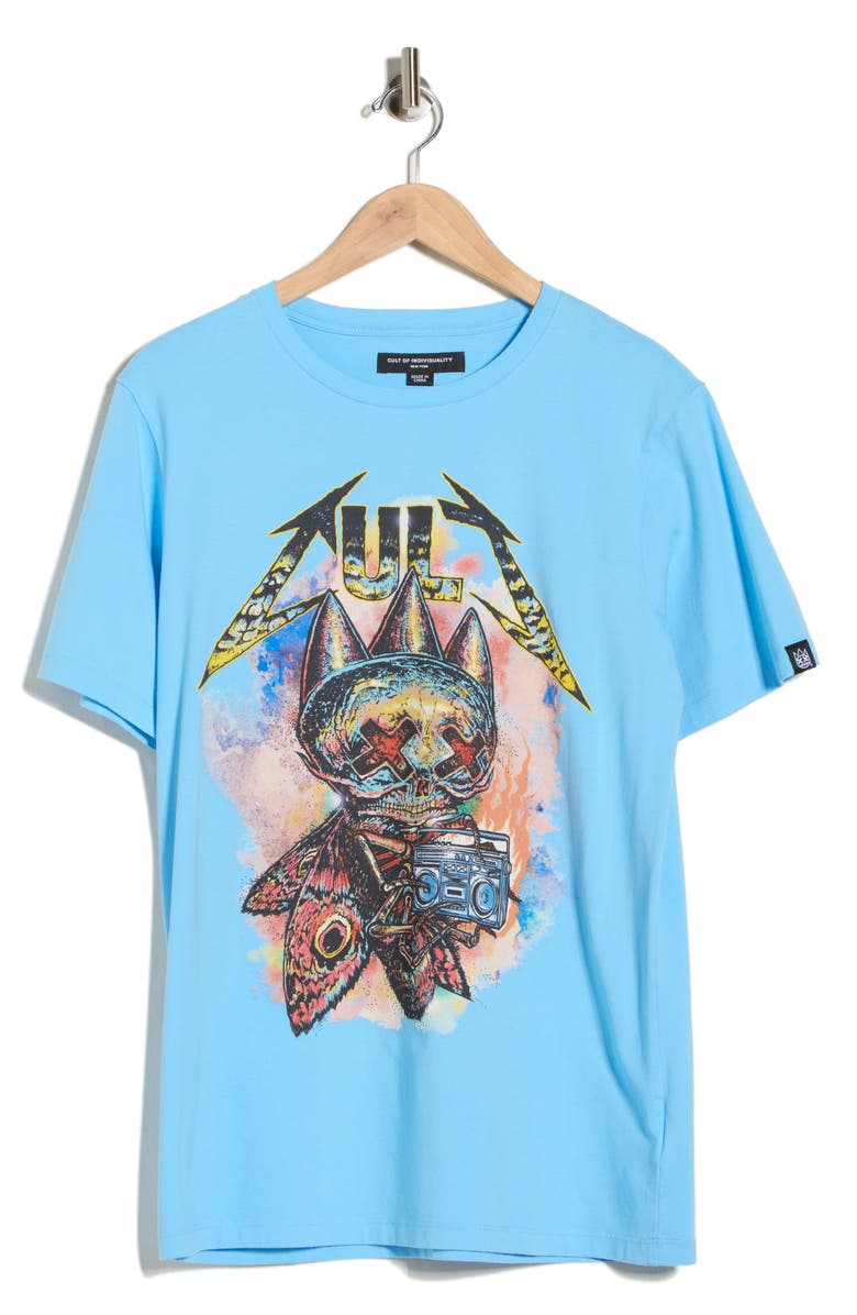 Cult of Individuality Fly Graphic Tee, Alternate, color, Baltic Sea