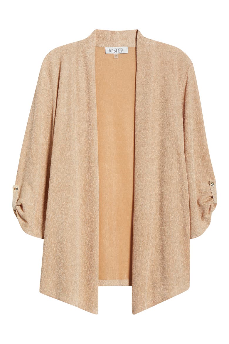 Cozy Three-Quarter Sleeve Cardigan, Alternate, color, SOFT SAND
