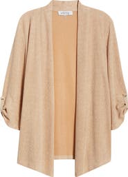 KASPER Cozy Three-Quarter Sleeve Cardigan