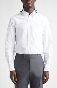 Thom Browne Cotton Oxford Armband Button-Down Shirt