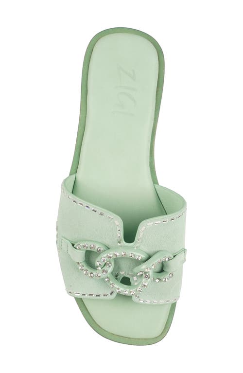Zigi Nerano Slide Sandal In Green