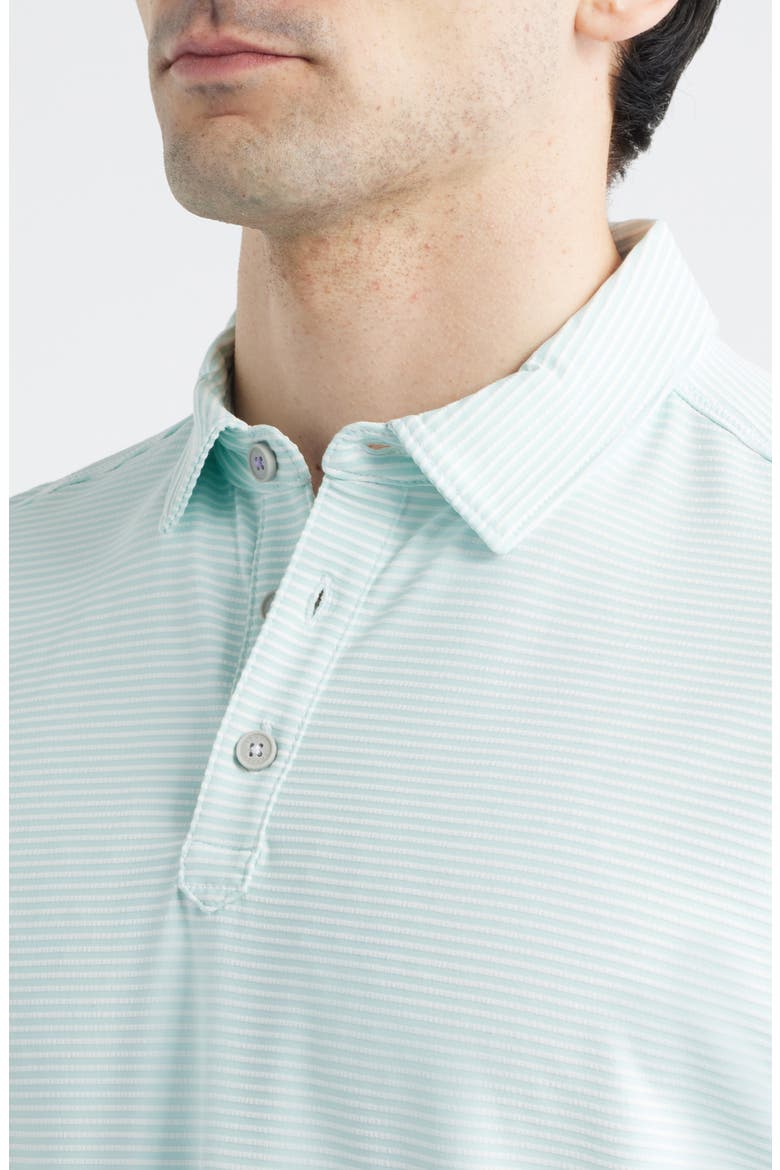 Catch The Wave Stripe IslandZone® Polo, Alternate, color, CLOUDLESS