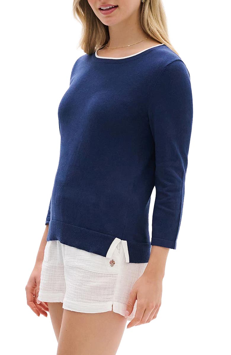 Hatley Patriot Blue Sweater, Main, color, Patriot Blue