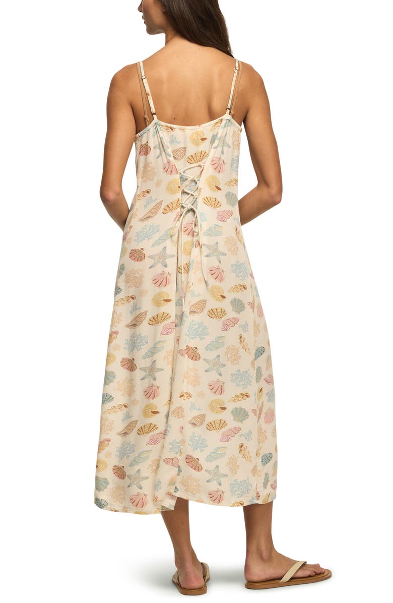 Lucky Brand Conversational Simone Floral Print Slipdress, Alternate, color, Shell Conversation Print
