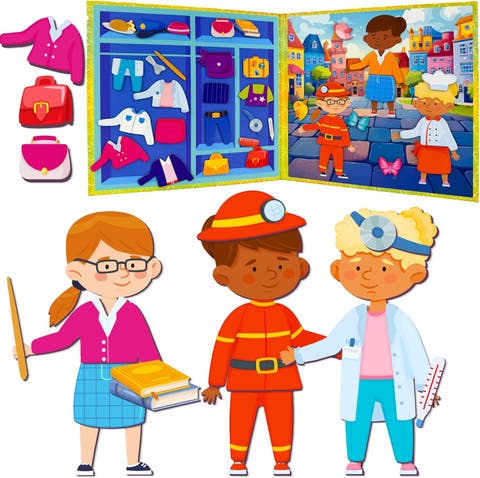 Magnetic Kids Dress-Up Dolls