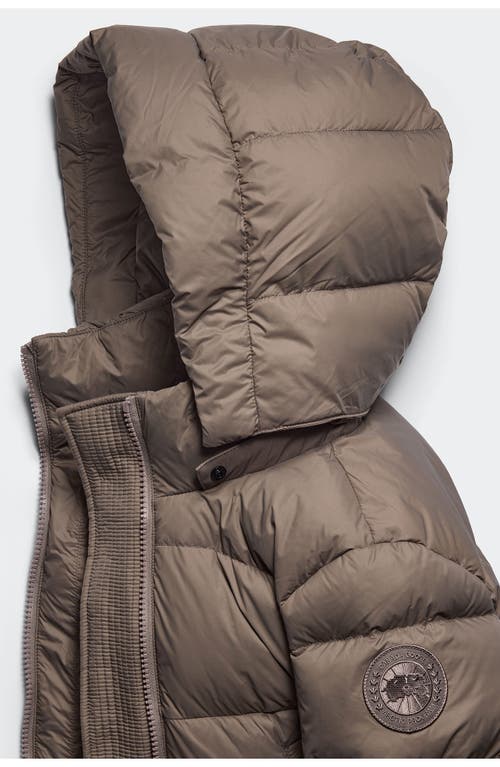Canada Goose Mystique Tonal Label 750 Fill Power Down Long Puffer Coat In Brown