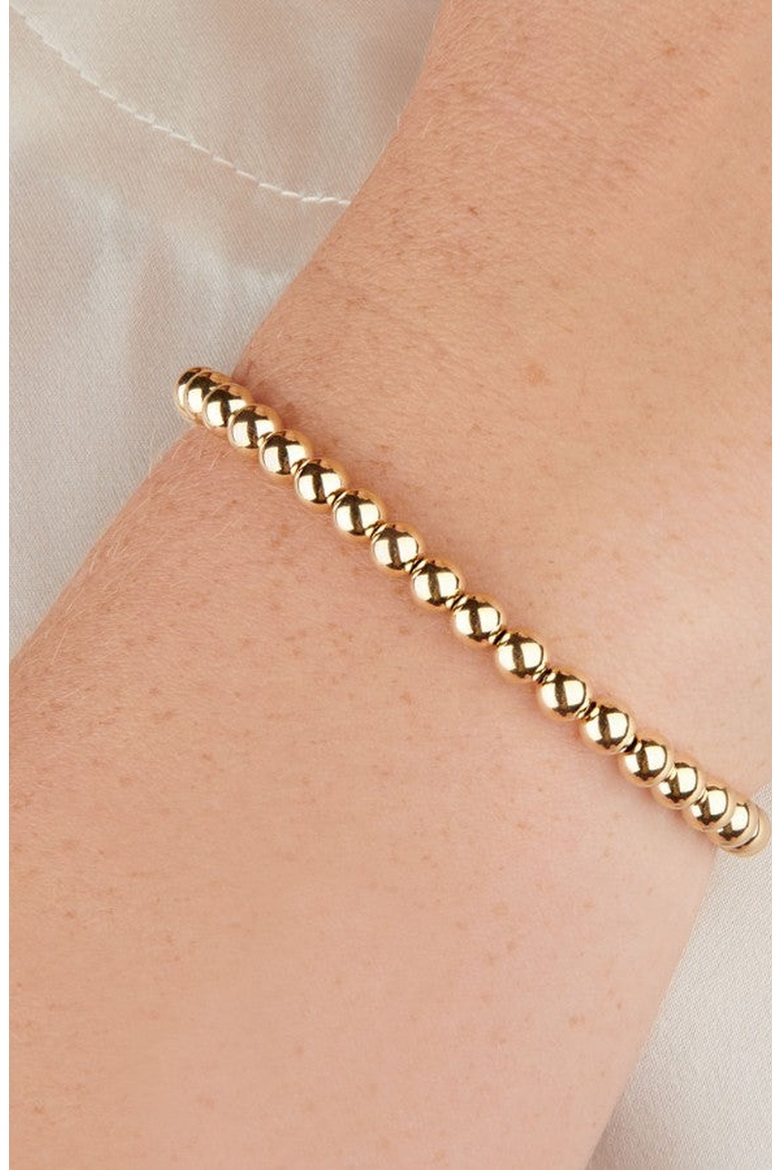 Shimmer 14K Gold Filled Bead Bracelet, Alternate, color, 7"/4mm