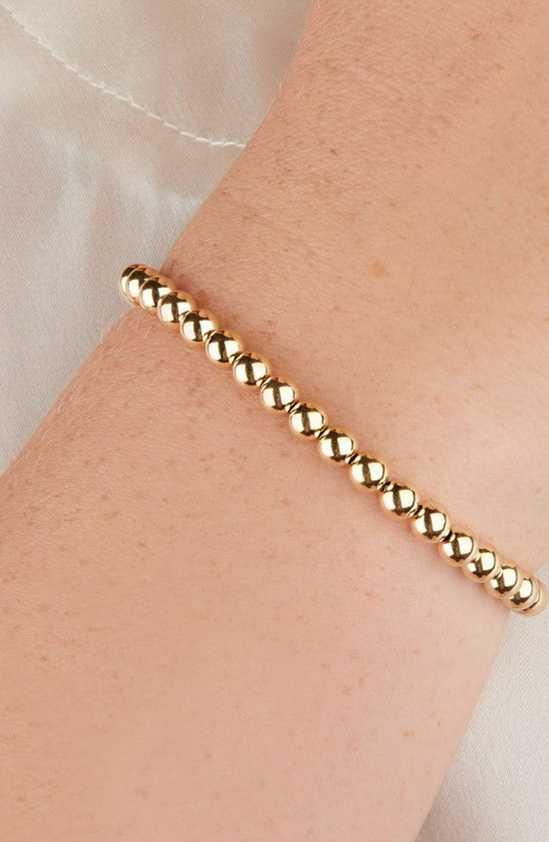 Little Sky Stone Shimmer 14K Gold Filled Bead Bracelet, Alternate, color, 6.5"/4Mm