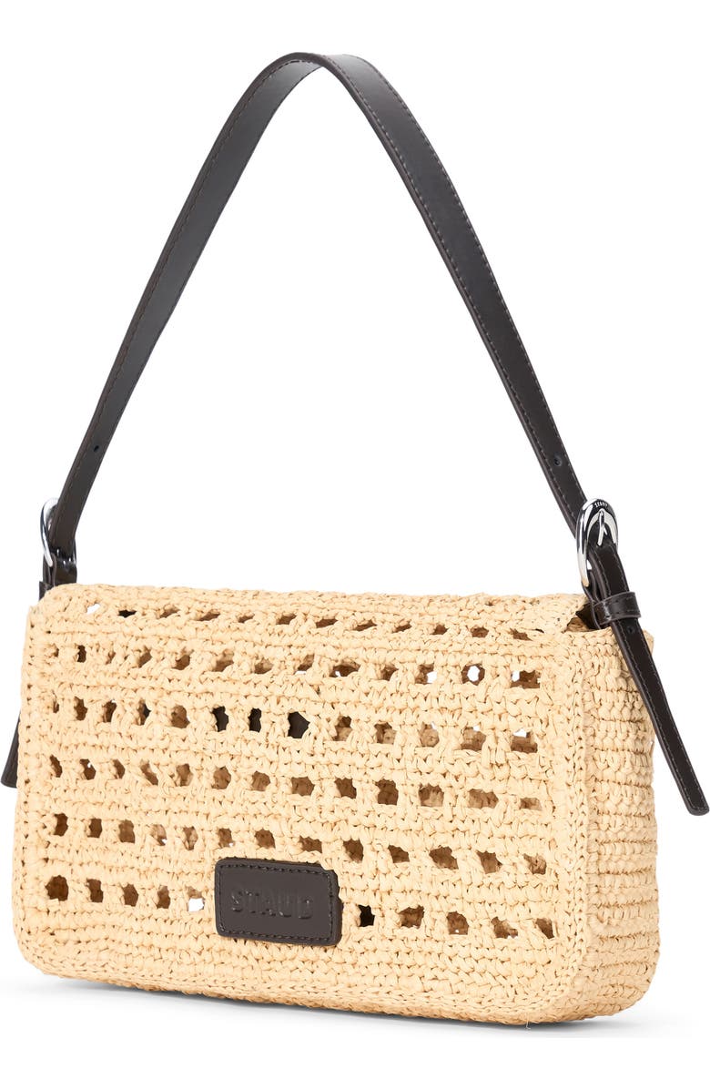 STAUD Harlow Raffia Shoulder Bag, Alternate, color, Raffia Crochet