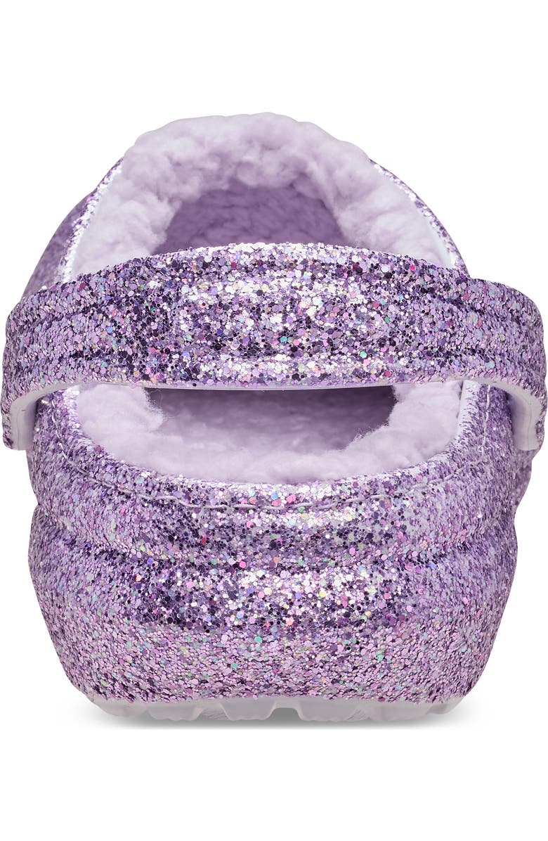 CROCS Kids' Classic Glitter Fleece Lined Clogs, Alternate, color,