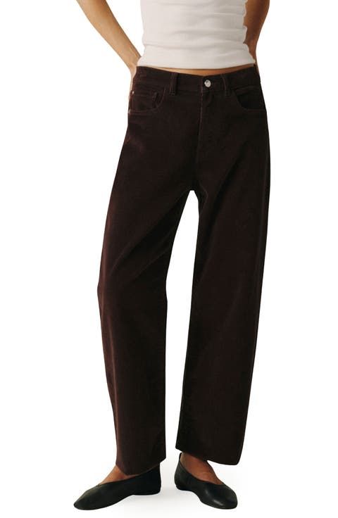 BNA Soft Curve Barrel Leg Corduroy Pants