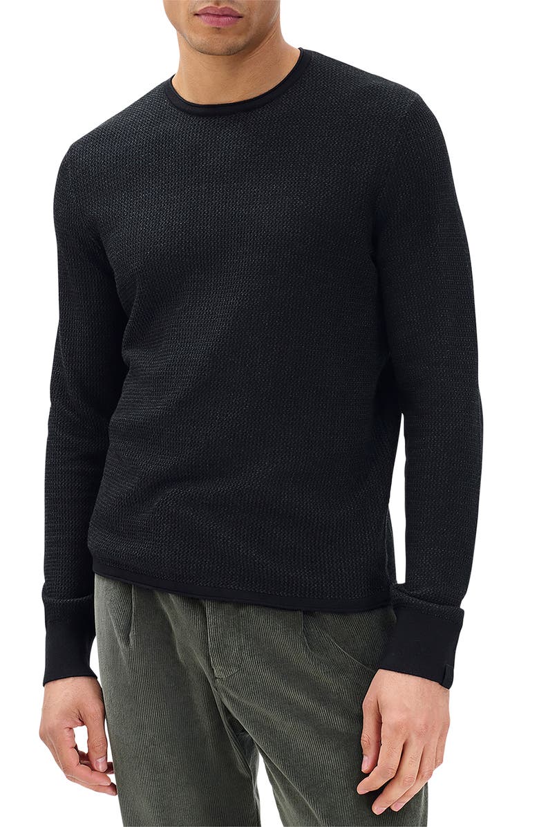 rag & bone Gregory Cashmere Crewneck Sweater, Main, color, Black